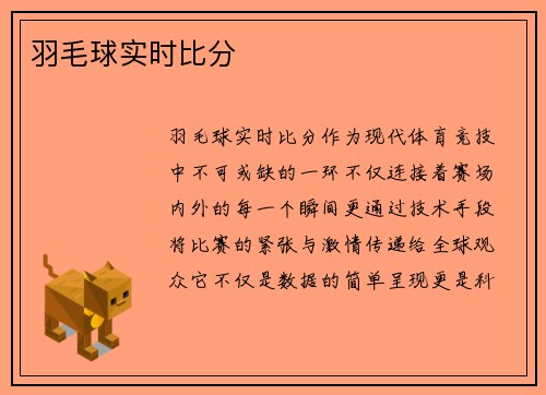 羽毛球实时比分